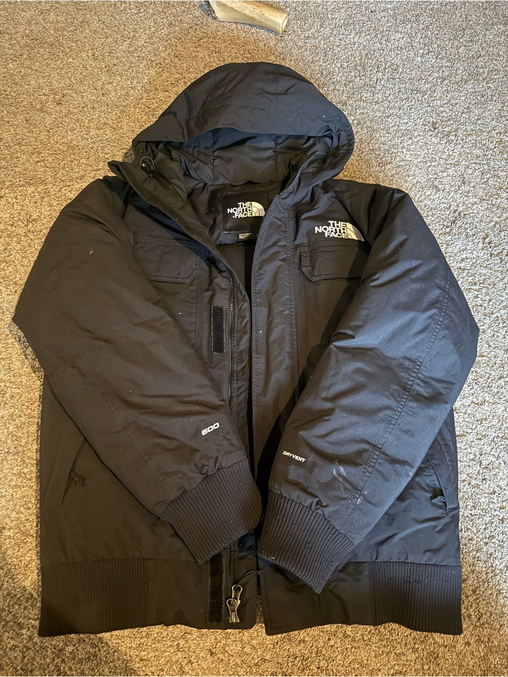 The North Face Black Hooded Bomber Jacket